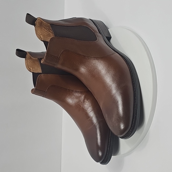 NIB Johnston & Murphy Lewis Chelsea Brown Leather Dress Boot Size 12 Blokecore - Picture 10 of 15